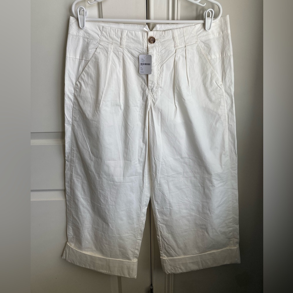NWT Free People Wide Leg Cuffed Crop Pants